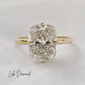 READY TO SHIP - Athena 3.10ct Elongated Cushion Lab Diamond Ring