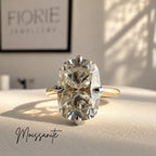 Athena 3ct Elongated Cushion Petal Basket Ring