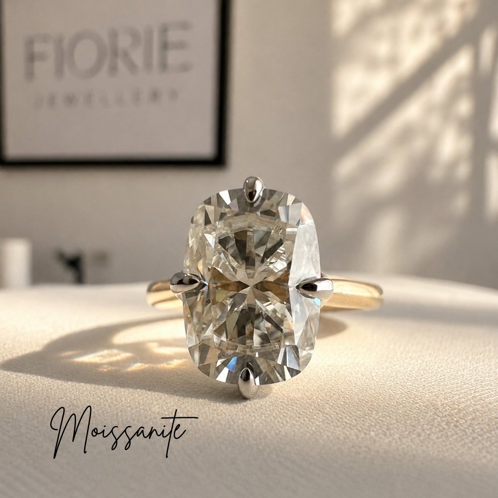 Athena 3ct Elongated Cushion Petal Basket Ring