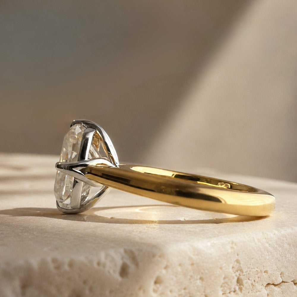 Athena 3ct Elongated Cushion Petal Basket Ring