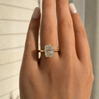 Athena 3ct Elongated Cushion Petal Basket Ring