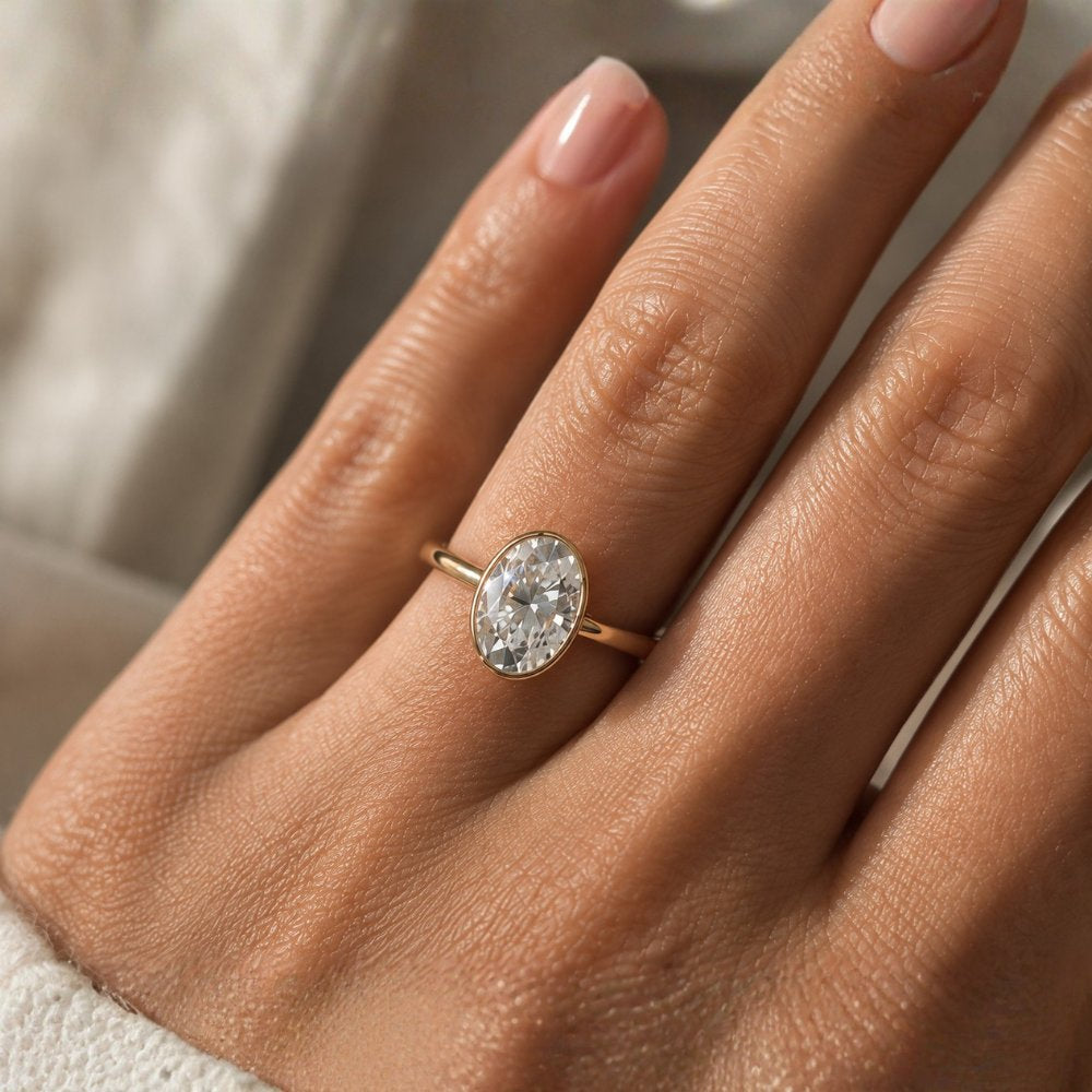 Bianca 2.5ct Oval Bezel Ring