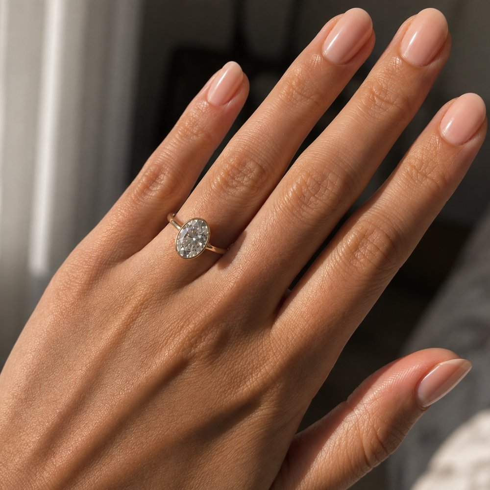 Bianca 2.5ct Oval Bezel Ring