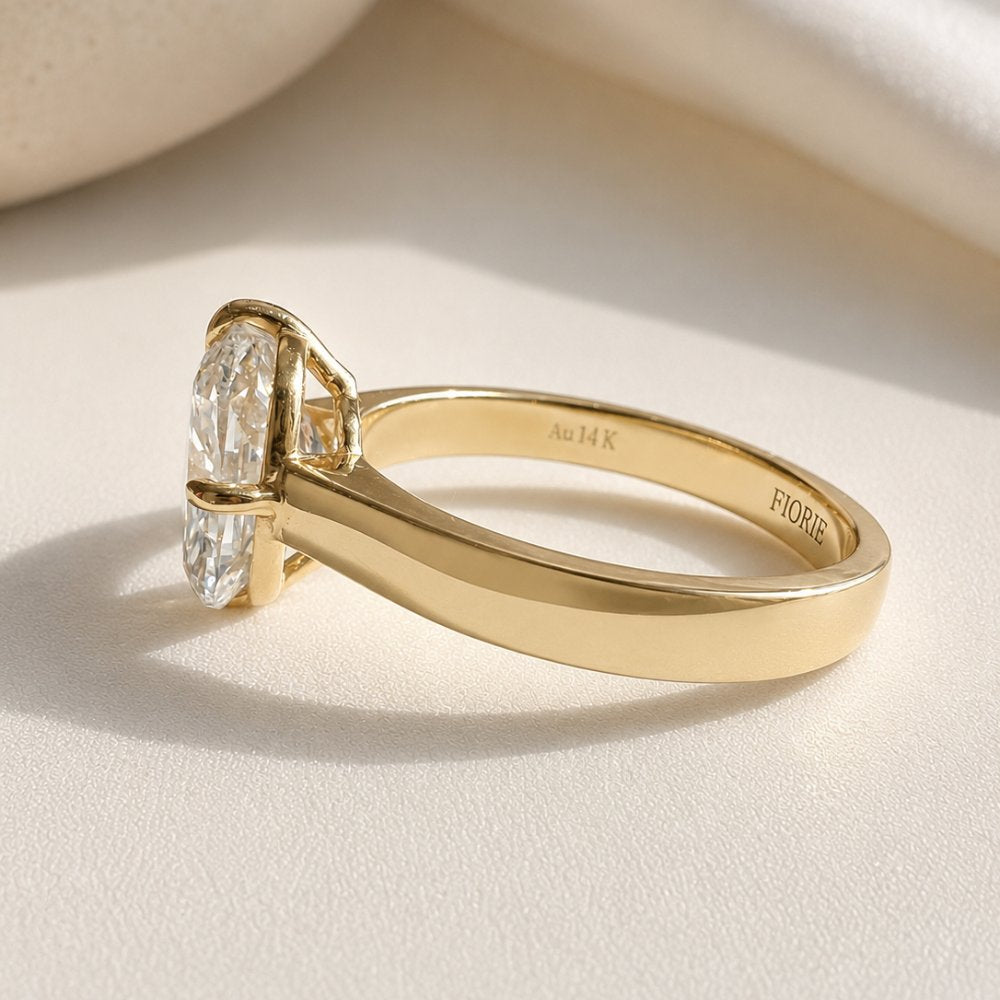 Christina 3ct Elongated Cushion Cigar Band Ring