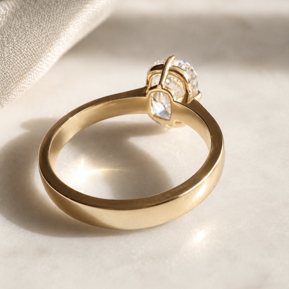 Christina 3ct Elongated Cushion Cigar Band Ring