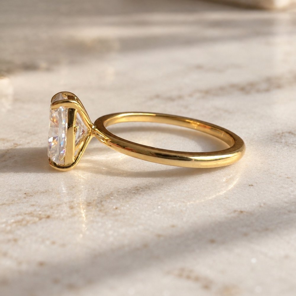 Caroline 2-2.5ct Elongated Cushion Solitaire Ring