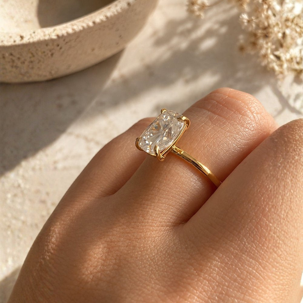 Caroline 2-2.5ct Elongated Cushion Solitaire Ring