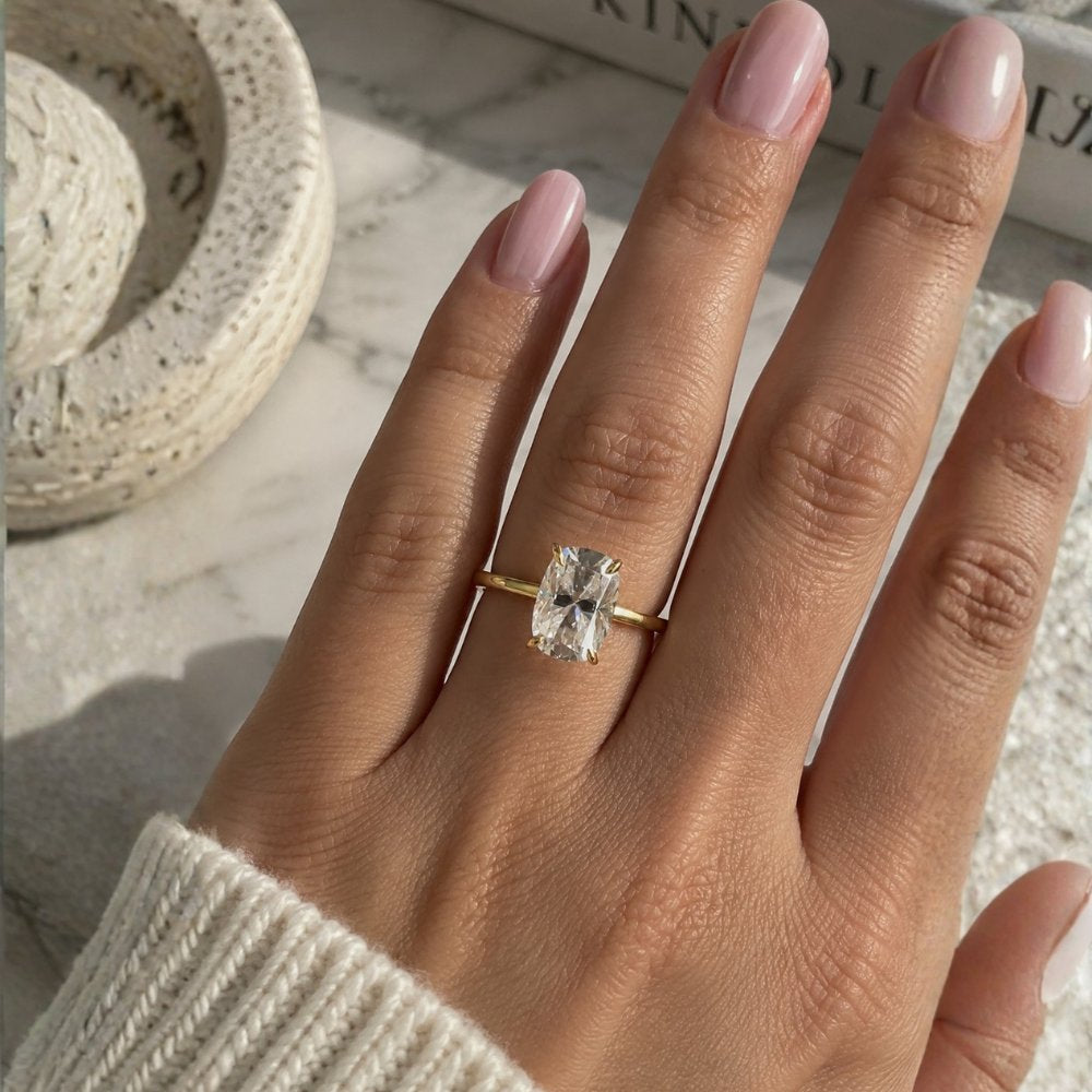 Caroline 2-2.5ct Elongated Cushion Solitaire Ring