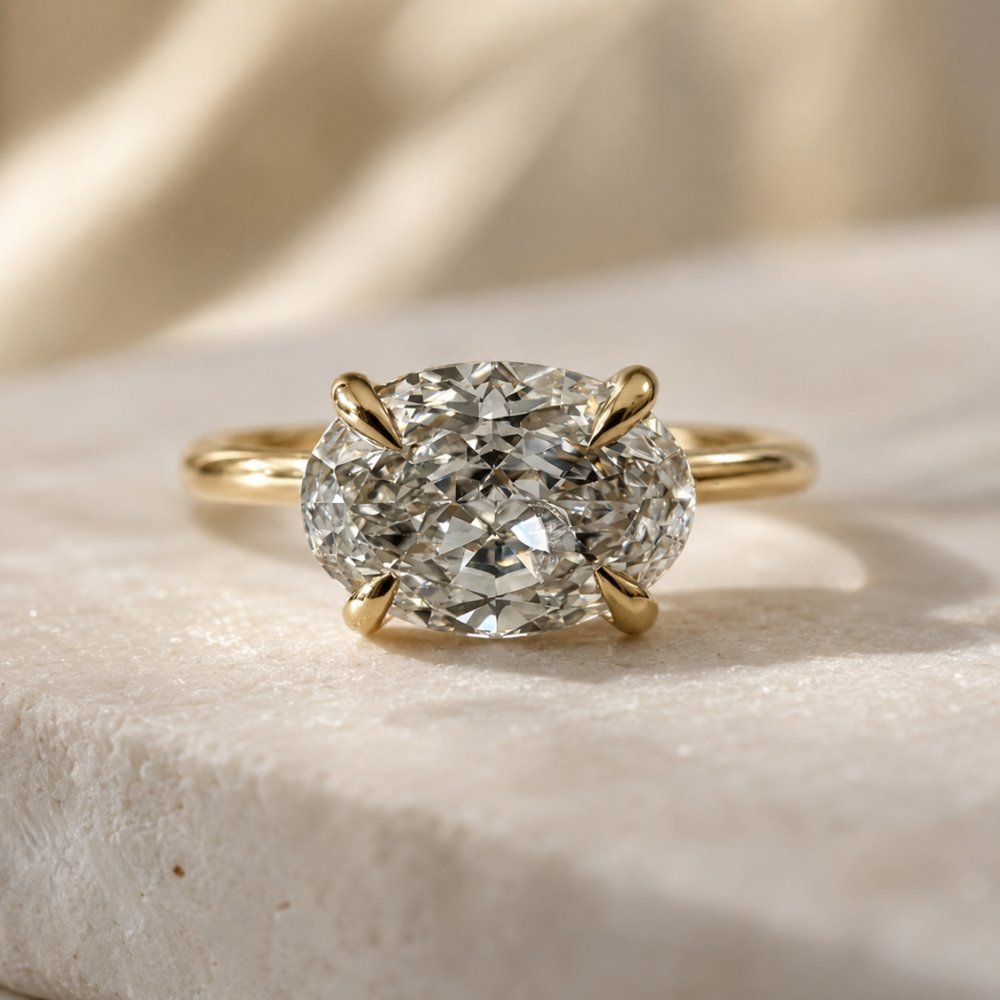Clara 2ct Oval East West Ring