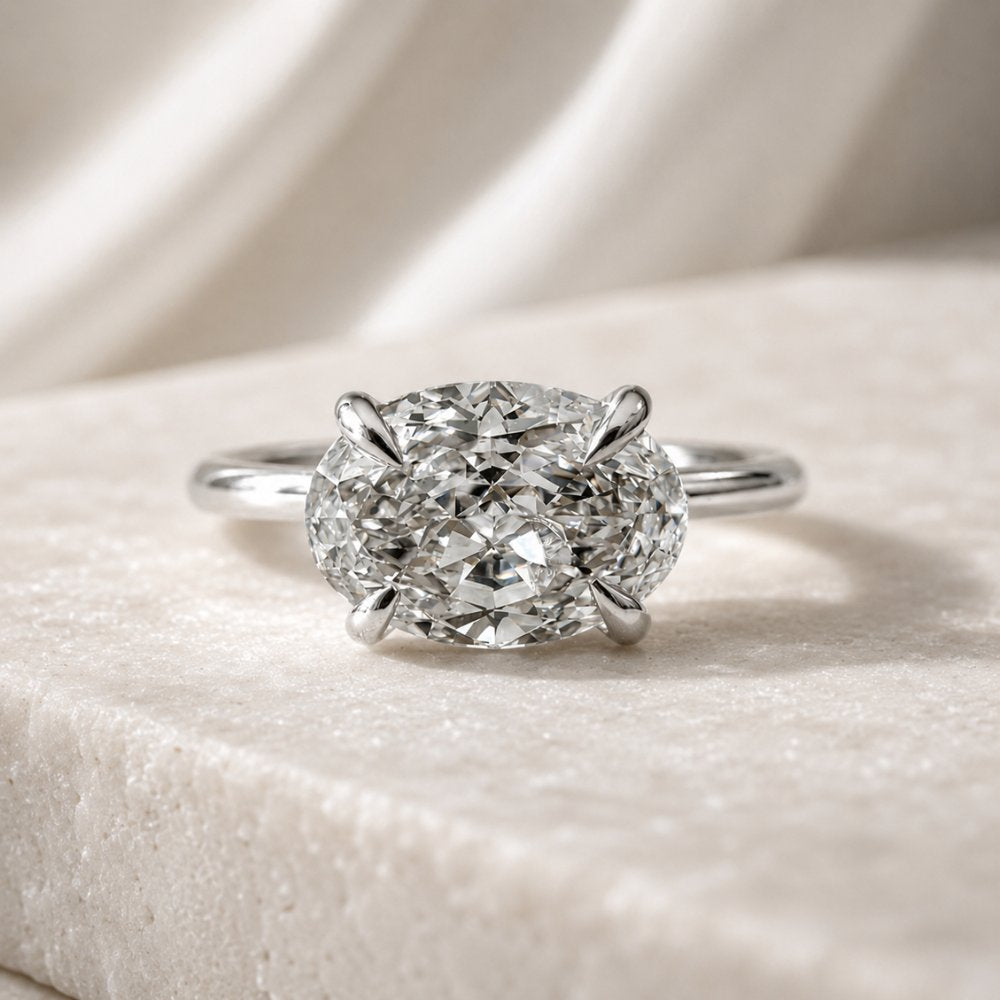 Clara 2ct Oval East West Ring