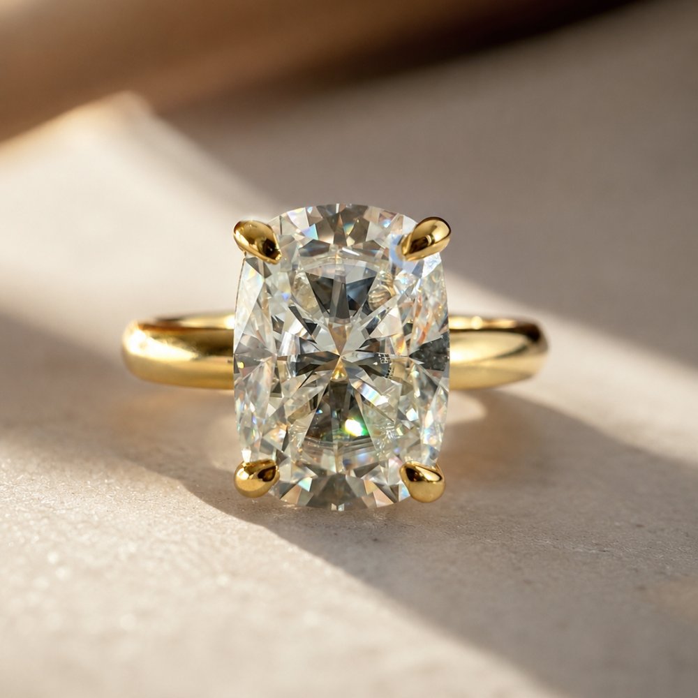 Connie 3.5ct Elongated Cushion Wide Band Ring