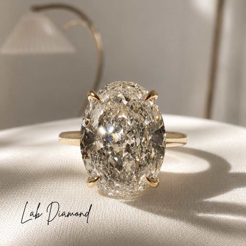 Daisy 5ct Oval Cathedral Ring