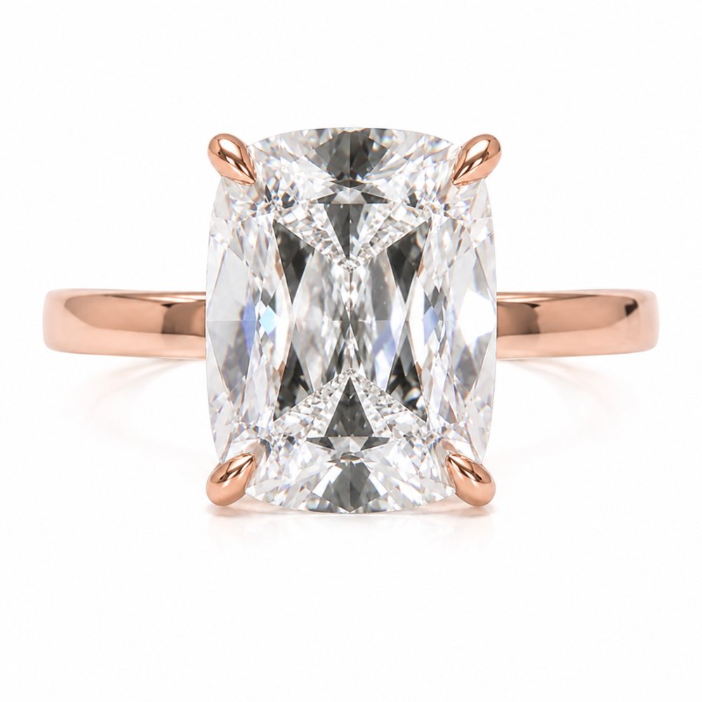 Elaria 3ct OMC Cushion Solitaire Ring