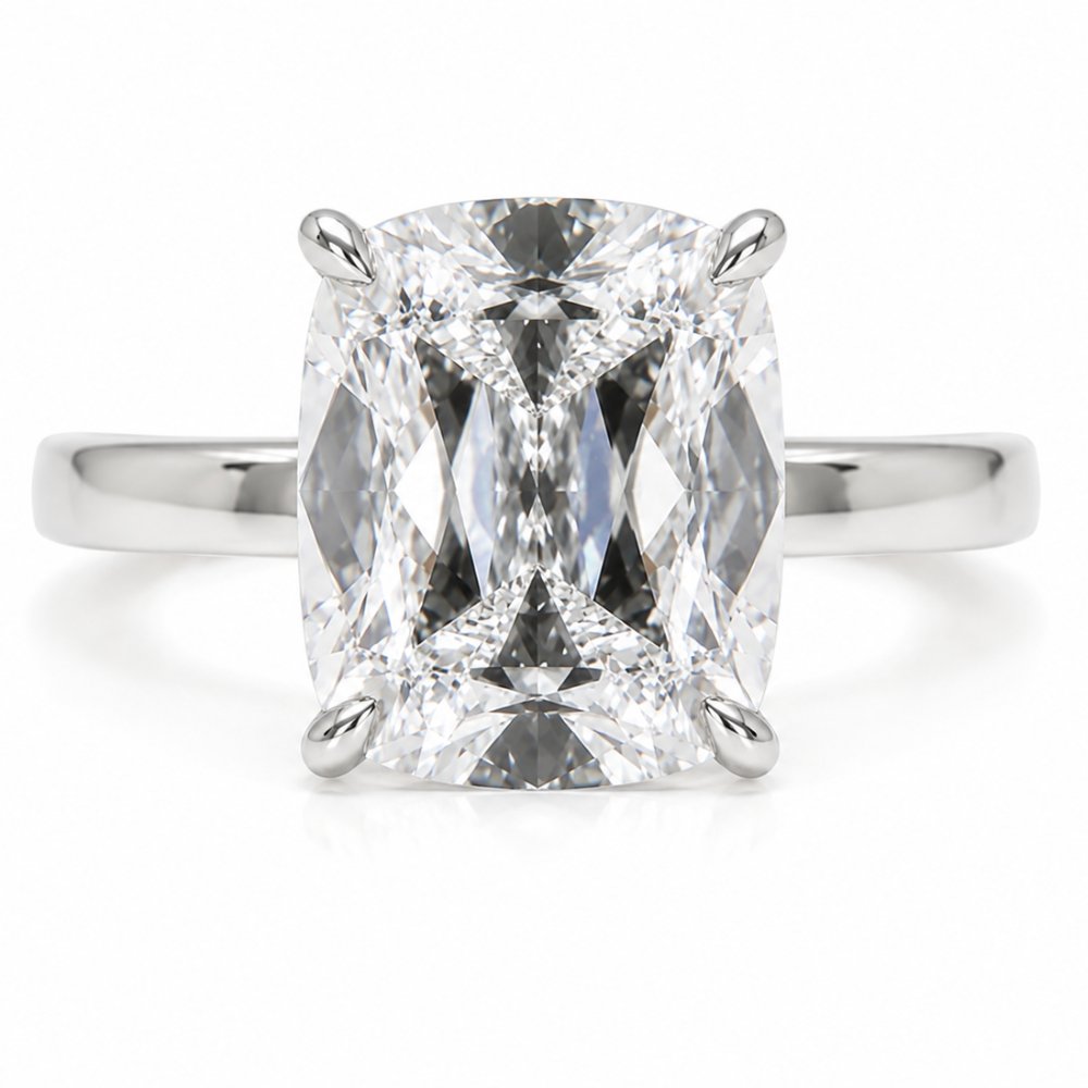 Elaria 3ct OMC Cushion Solitaire Ring