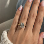 Ellie 3-3.5ct Emerald Cathedral Ring