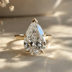 Elsa 3ct Pear Petal Basket Ring