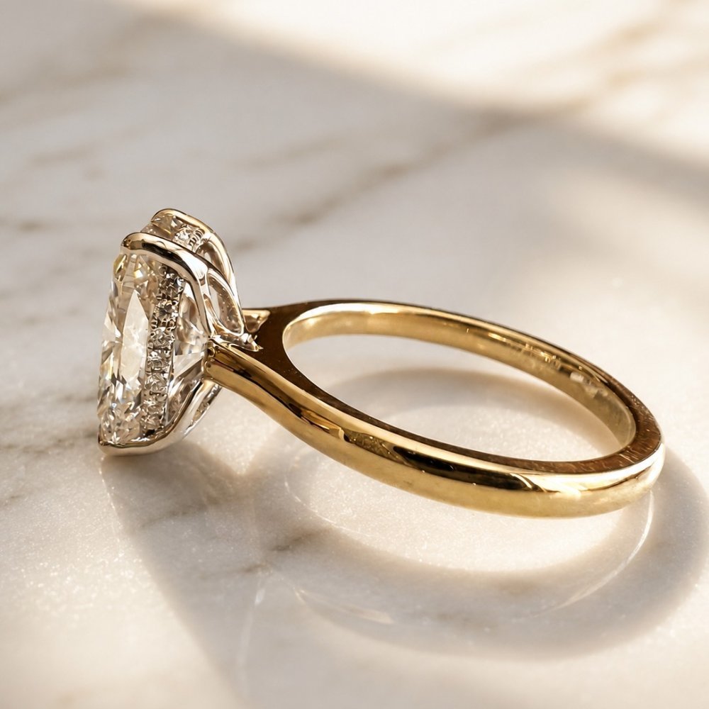 READY TO SHIP - Emily 4.01ct Elongated Cushion Lab Diamond Ring