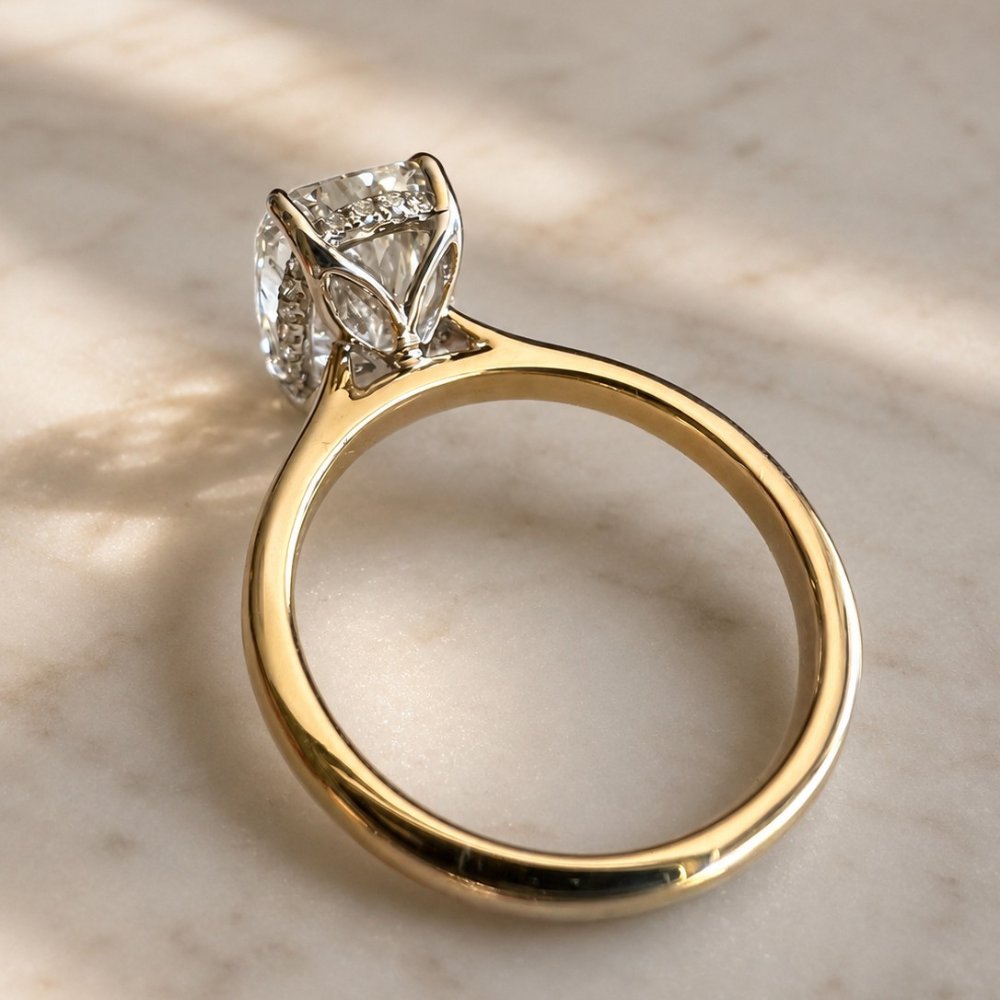 READY TO SHIP - Emily 4.01ct Elongated Cushion Lab Diamond Ring