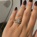 READY TO SHIP - Ginny 3x5 East West Oval Lab Diamond Band
