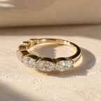 READY TO SHIP - Ginny 3x5 East West Oval Lab Diamond Band