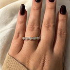 READY TO SHIP - Ginny 3x5 East West Oval Lab Diamond Band