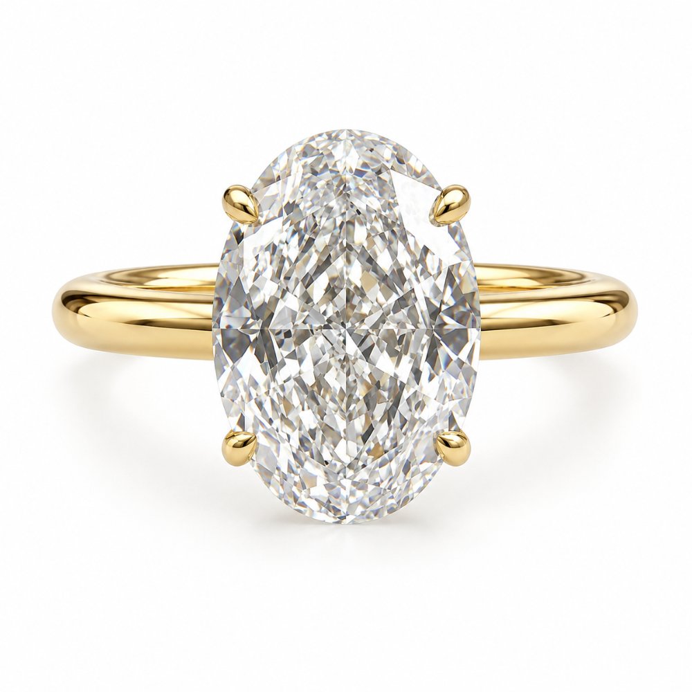 Hailey 3-3.5ct Oval Low set Ring