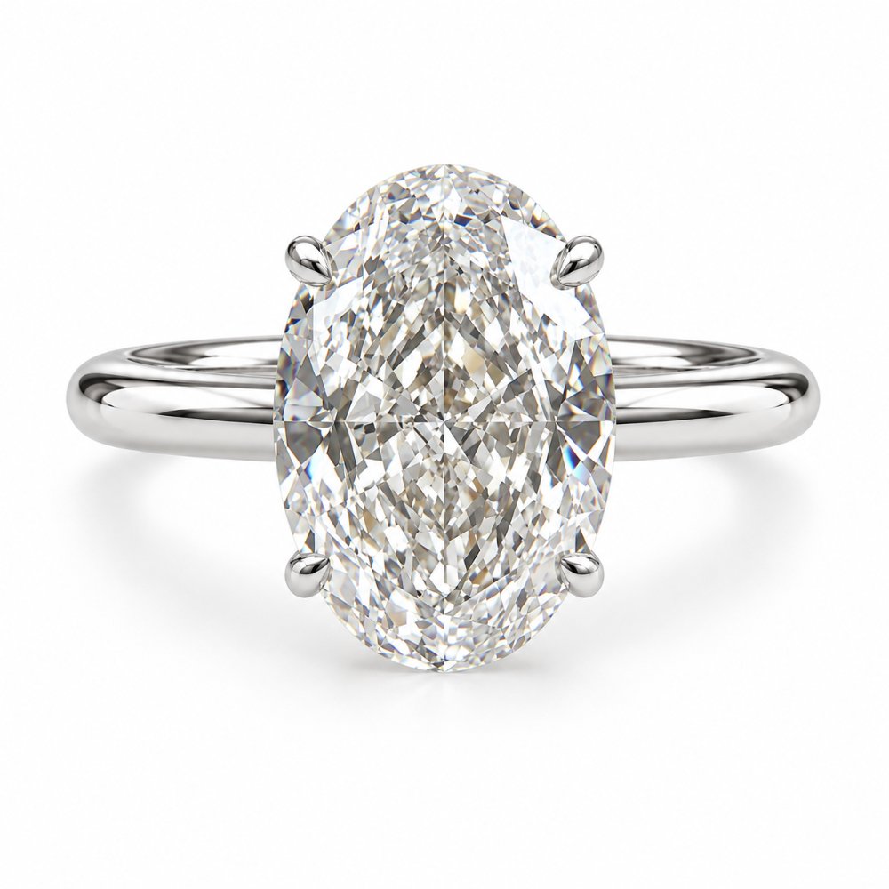 Hailey 3-3.5ct Oval Low set Ring