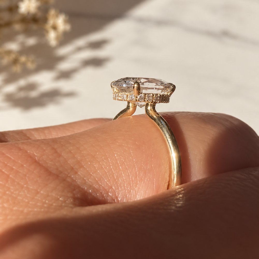 Hailey 3-3.5ct Oval Low set Ring