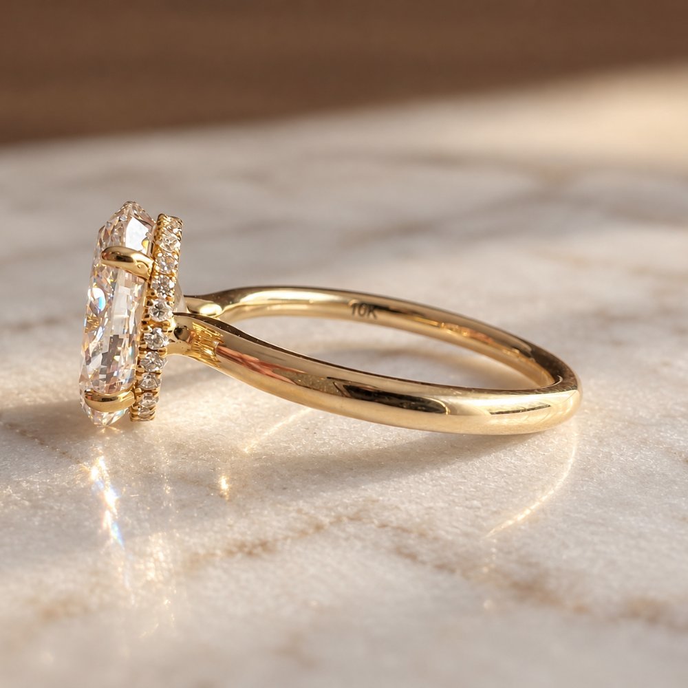 Hailey 3-3.5ct Oval Low set Ring