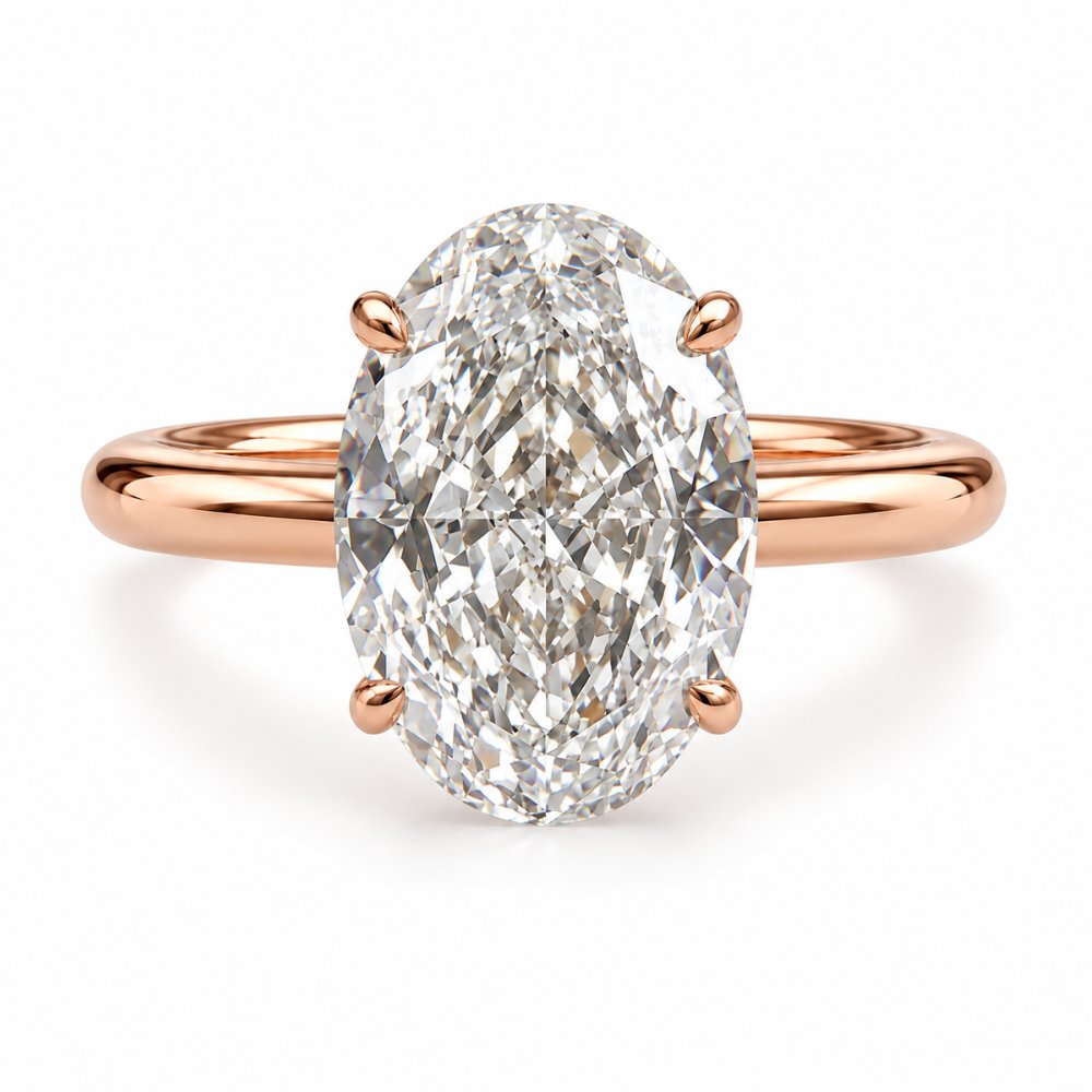 Hailey 3-3.5ct Oval Low set Ring