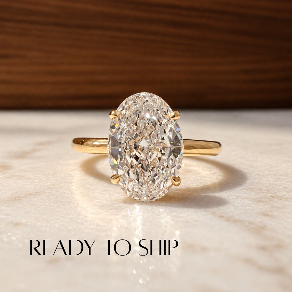 READY TO SHIP - Hailey 3.08ct Oval Cut Lab Diamond Ring
