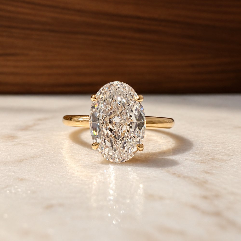 Hailey 3-3.5ct Oval Low set Ring