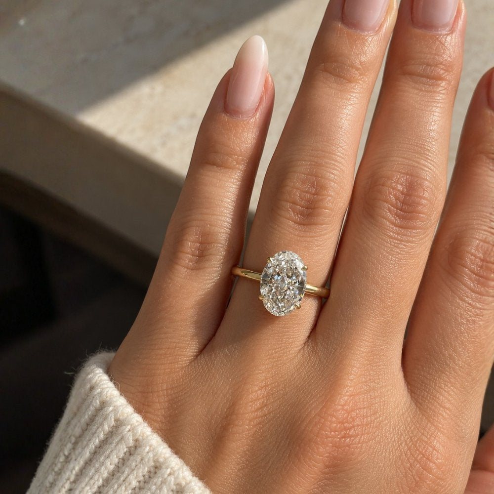 Hailey 3-3.5ct Oval Low set Ring