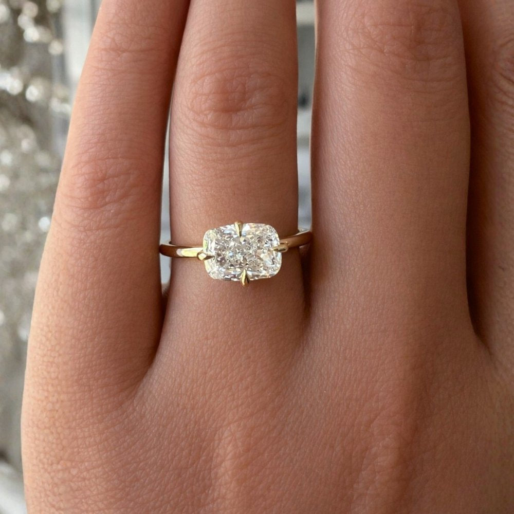 Kristy 2ct Elongated Cushion East West Ring
