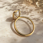 Lola 4ct Elongated Cushion OMC Moissanite Solitaire Ring