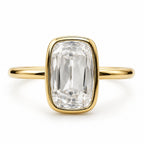 Lola 4ct Elongated Cushion OMC Moissanite Solitaire Ring