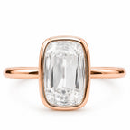 Lola 4ct Elongated Cushion OMC Moissanite Solitaire Ring
