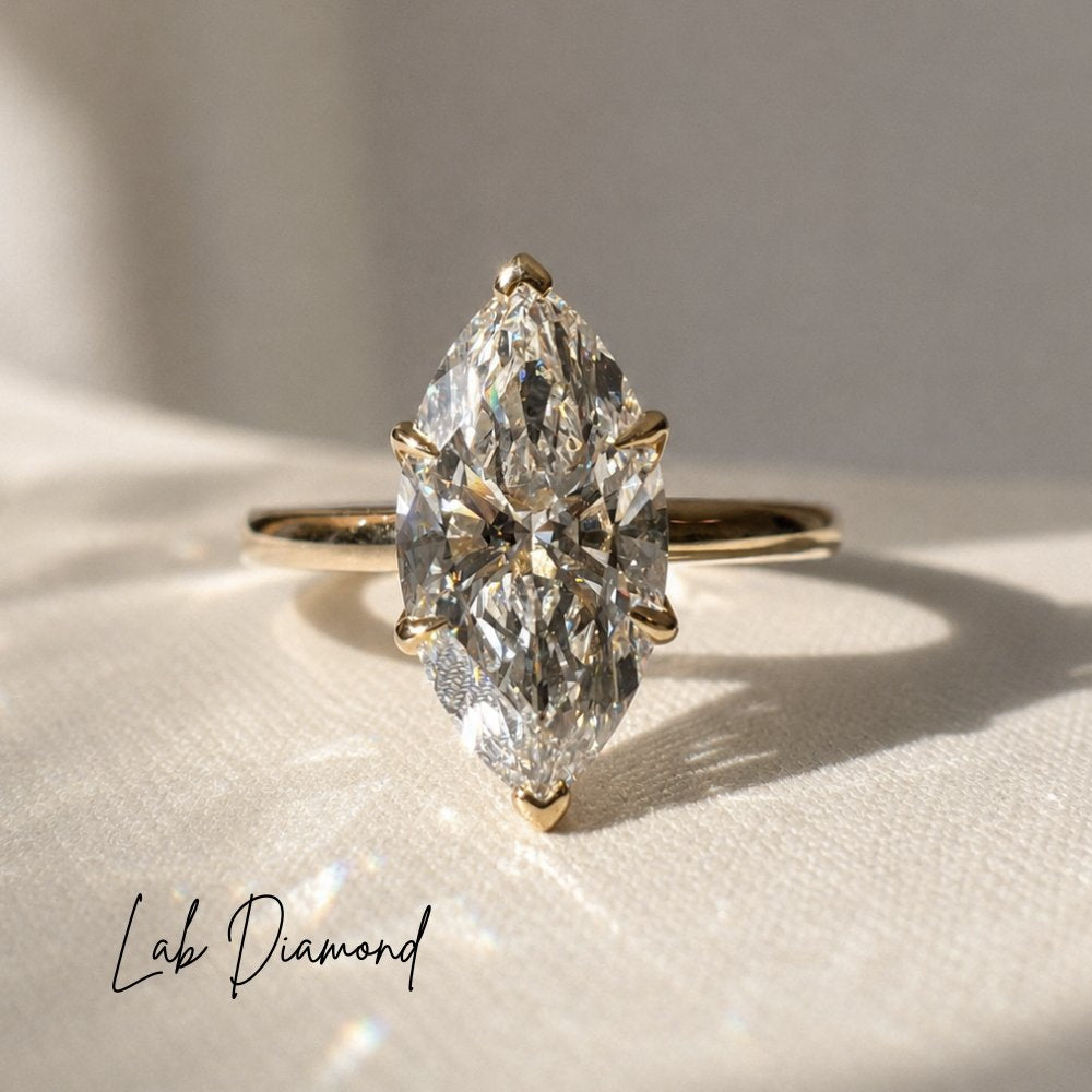 Maeve 3ct Marquise Cathedral Ring