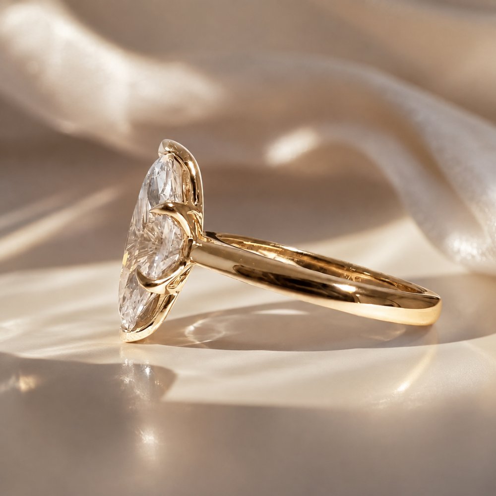 Maeve 3ct Marquise Cathedral Ring