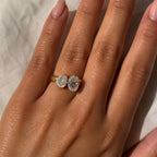 Nicole 2.3CTW Pear and Cushion Toi Et Moi Ring
