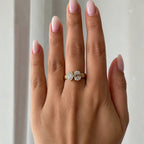 Nicole 2.3CTW Pear and Cushion Toi Et Moi Ring