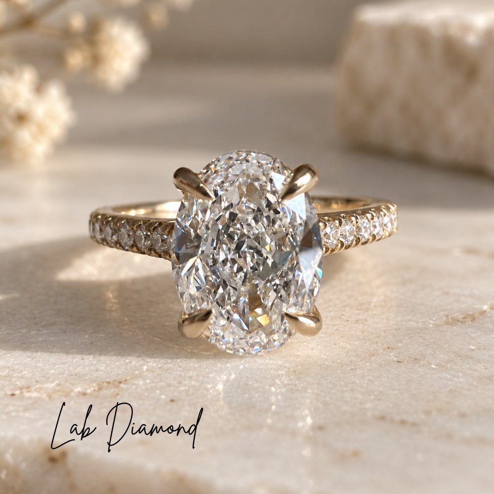 Octavia 2-2.5ct Oval Pave Ring