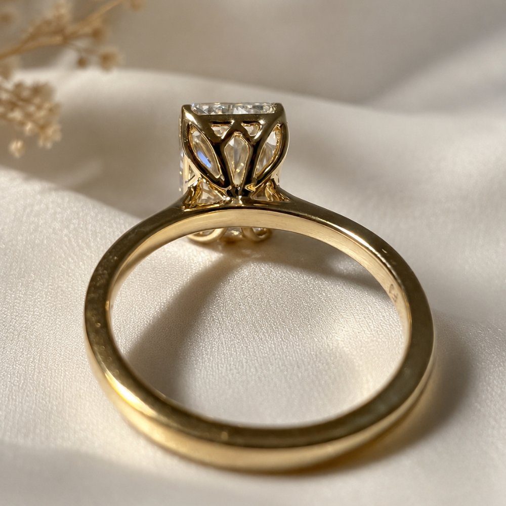 Raina 5ct Radiant Petal Basket Ring