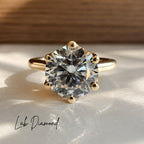 Renee 2ct Round Petal Basket Solitaire Ring