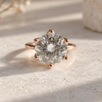 Renee 2ct Round Petal Basket Solitaire Ring