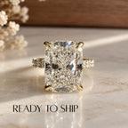 READY TO SHIP - Serena 5.02ct Elongated Cushion Cut Lab Diamond Ring