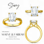 Stacey 3ct Elongated Cushion Trellis Ring