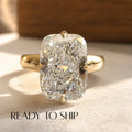READY TO SHIP - Tanya 3ct Elongated Cushion Tapered Ring