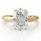 READY TO SHIP - Tanya 3ct Elongated Cushion Tapered Ring