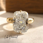 Tanya 3ct Elongated Cushion Tapered Ring